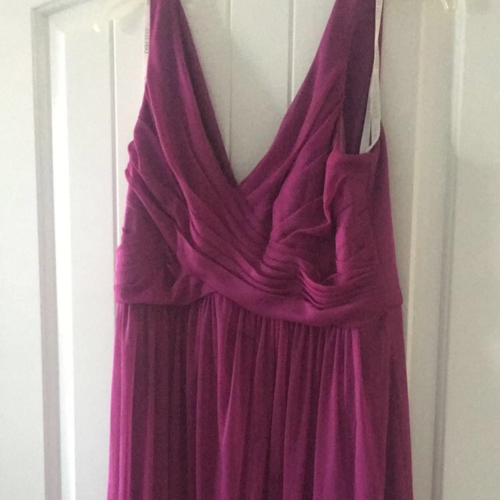David's Bridal Bridemaids Raspberry Dress